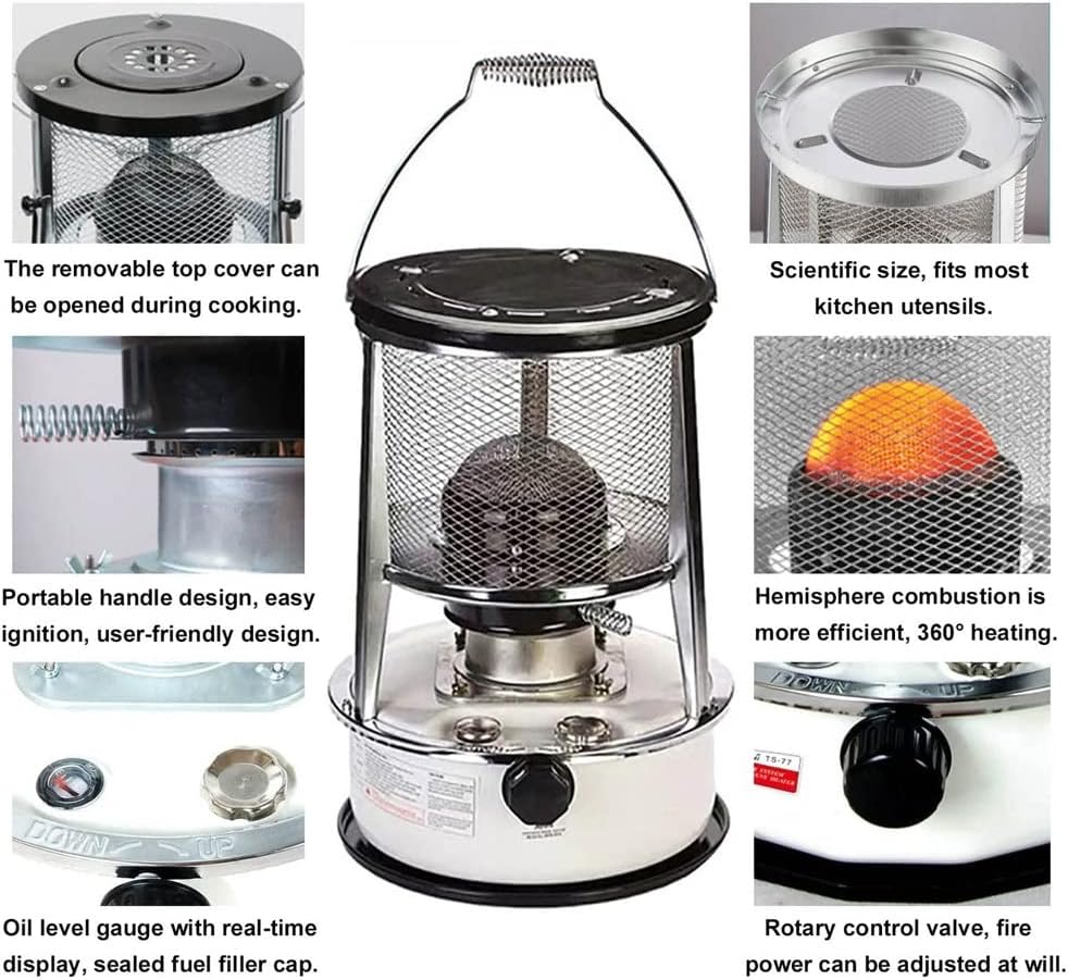 Kerosene Stove Heater 6L Portable Windproof Efficient for Tent and Camping