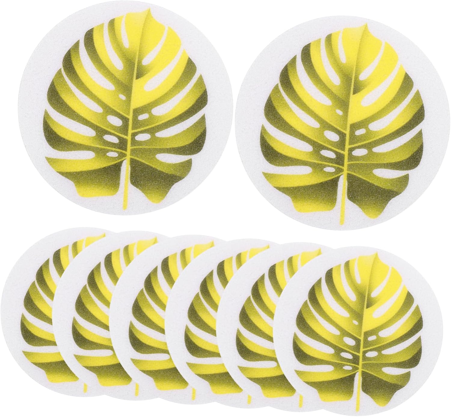 FONDOTIN Leaf Design Non-Slip Bathtub Stickers Set