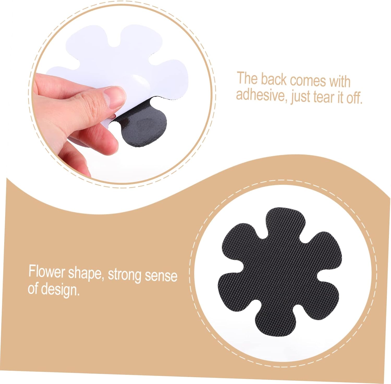 20pcs Flower Shaped Non-Slip Bath Stickers for Bathtub and Shower