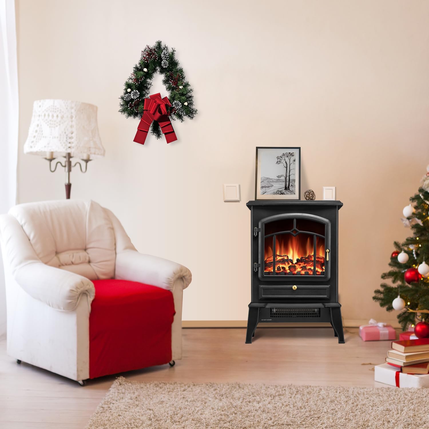 RWFLAME Electric Fireplace with Thermostat Control 1