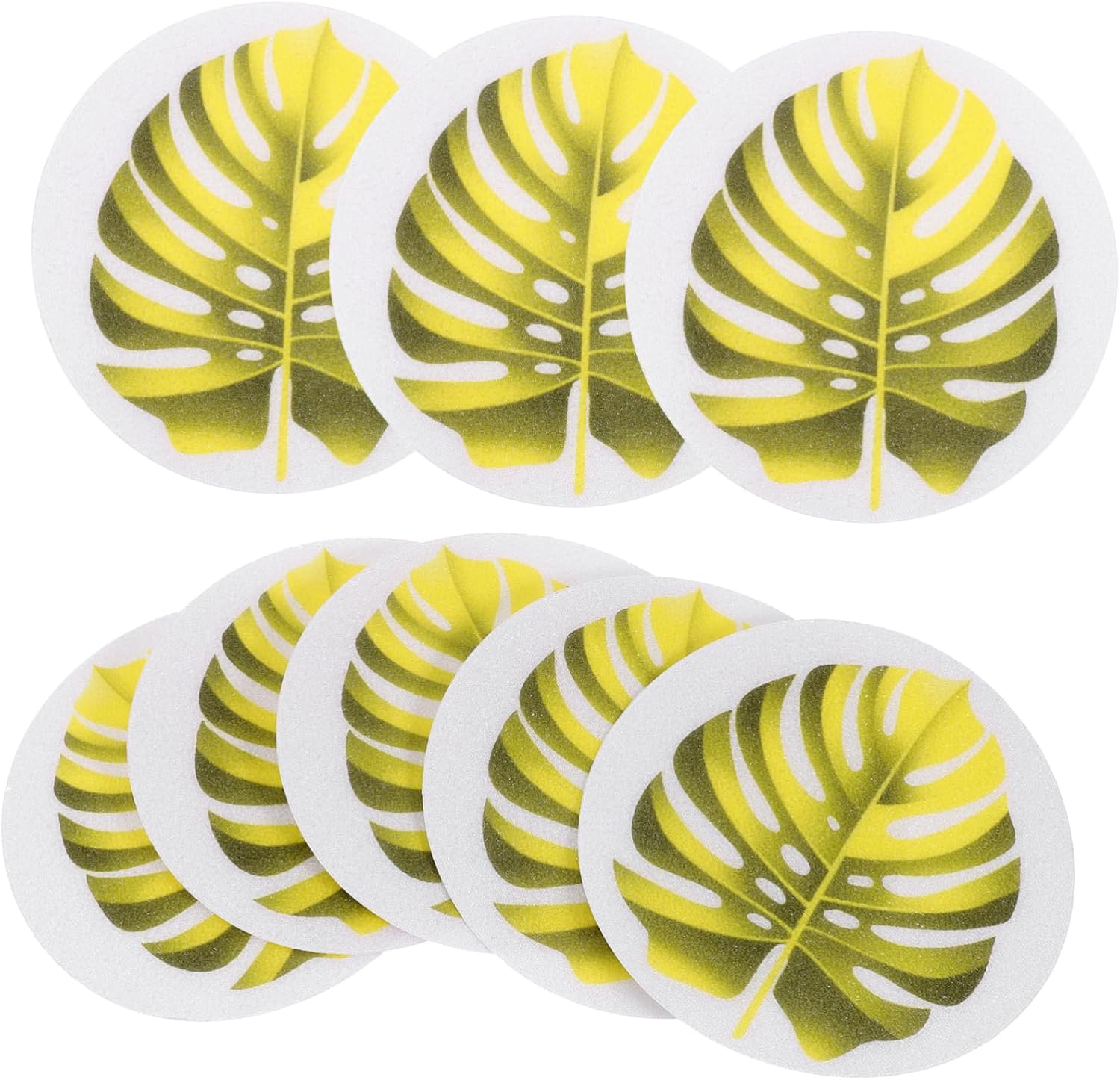 HOLIDYOYO 1Set Leaf Shape Non-Slip Bathtub Stickers