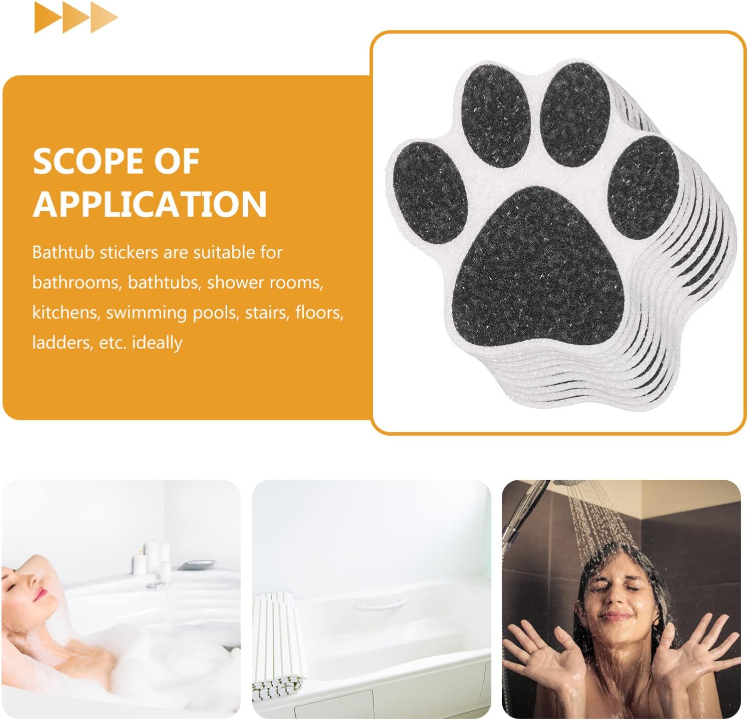 Mipcase Non-Slip Bath Tub Stickers 10pcs for Safety