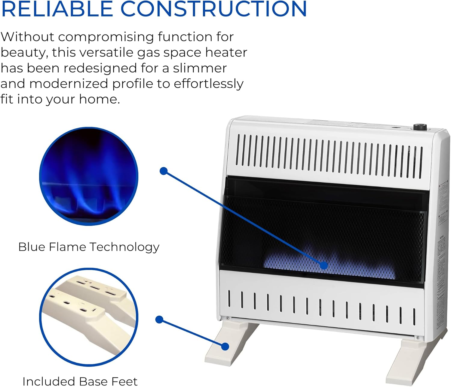 ProCom Propane Ventless Blue Flame Heater 30000 BTU