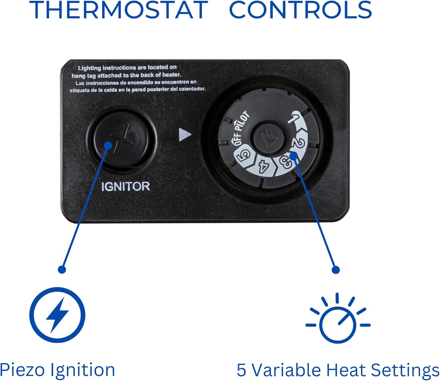 ProCom ML200TBA-B Ventless Propane Blue Flame Space Heater 1
