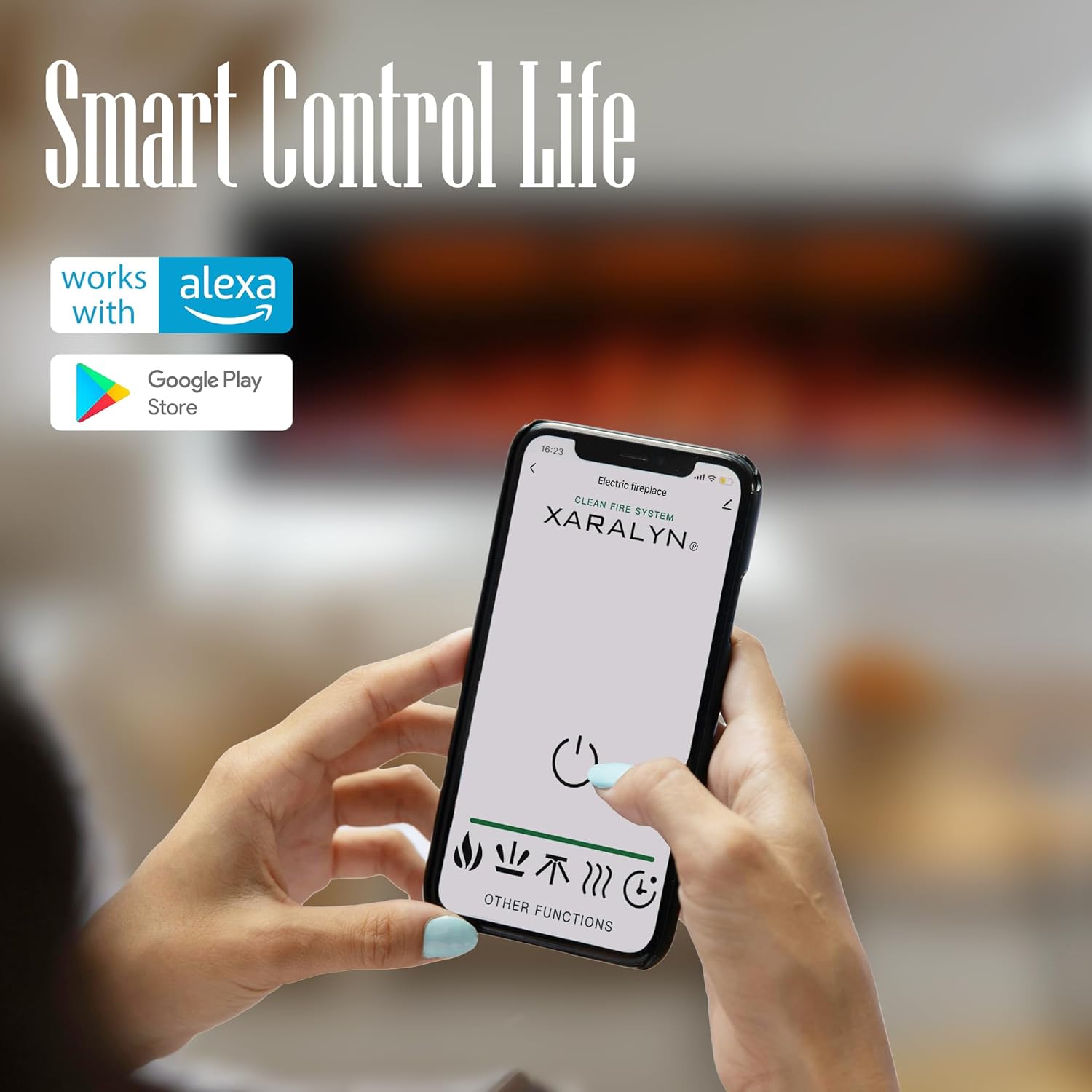 Benrocks 50 Smart WiFi Electric Fireplace Insert