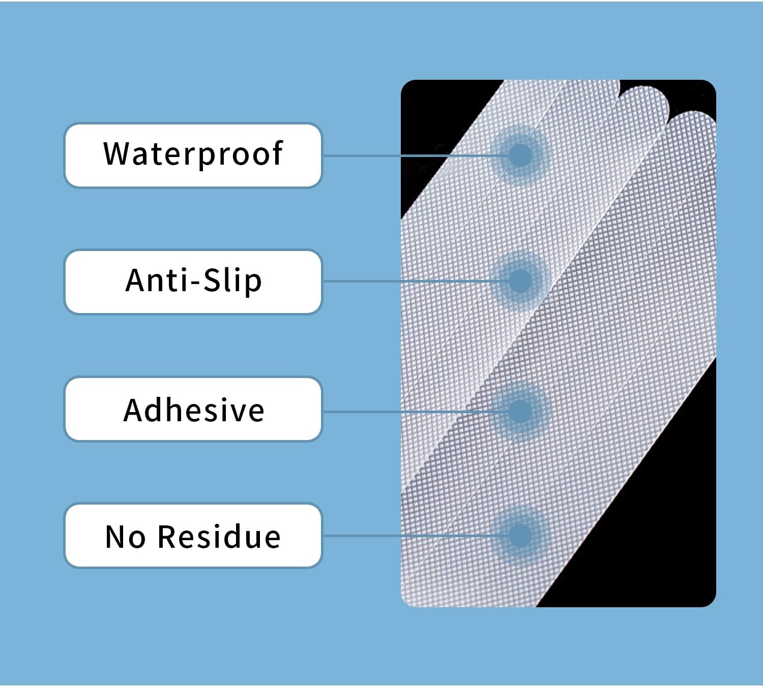 BSTYZYF Non Slip Stickers 24PCS for Safety in Bath and Kitchen