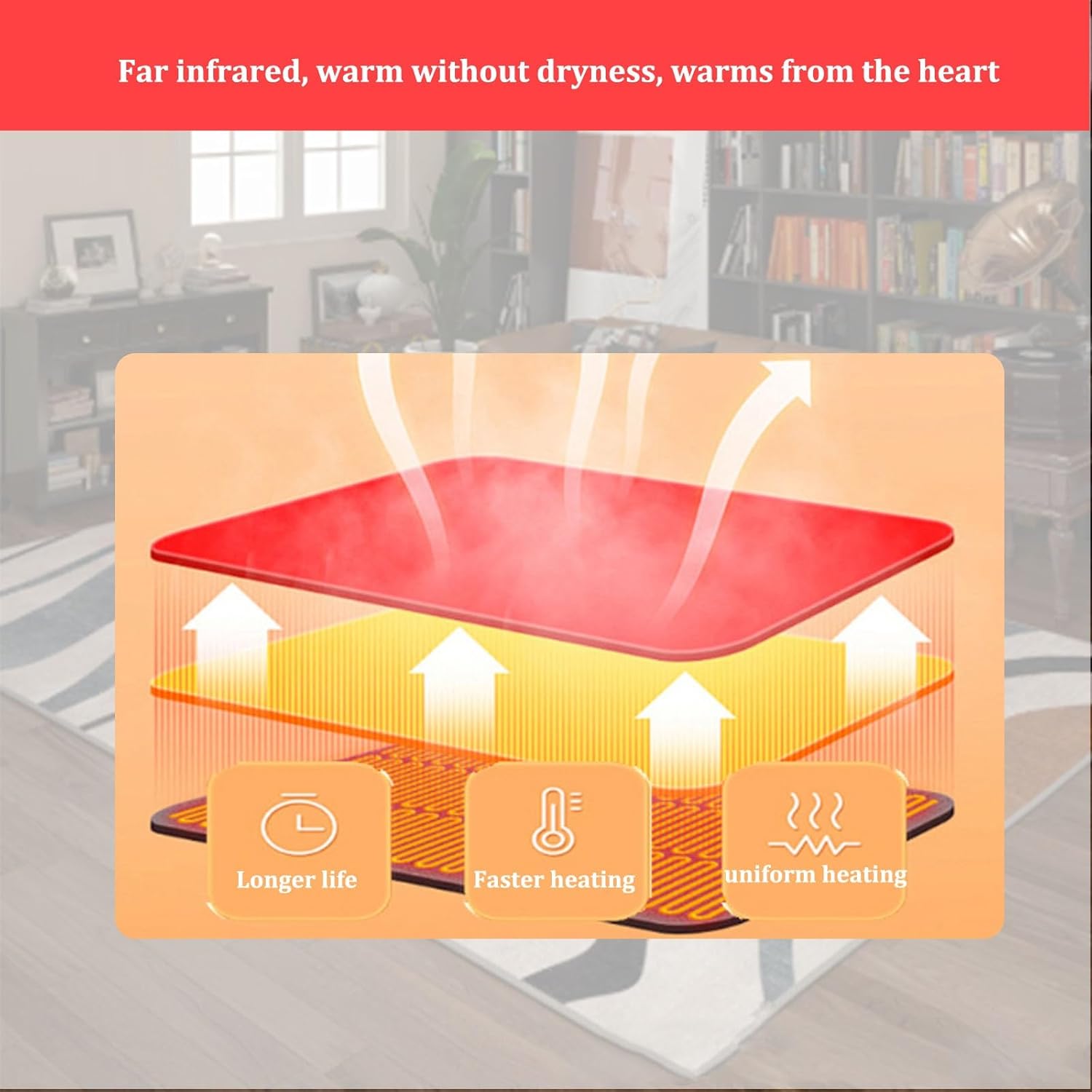 Jidanmian Graphene Heated Rug with 12-Hour Timer