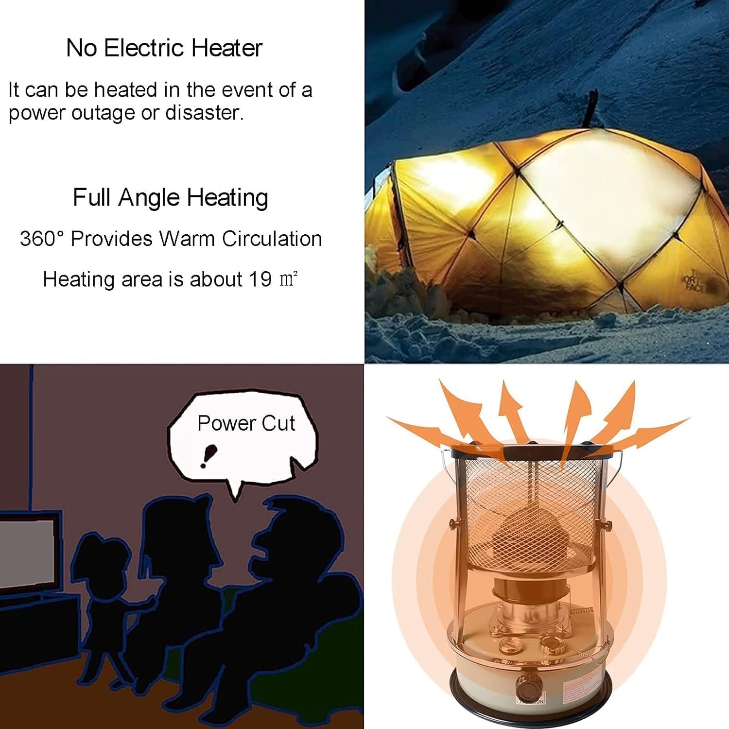 4L Kerosene Heater for Home Office Indoor Outdoor Use