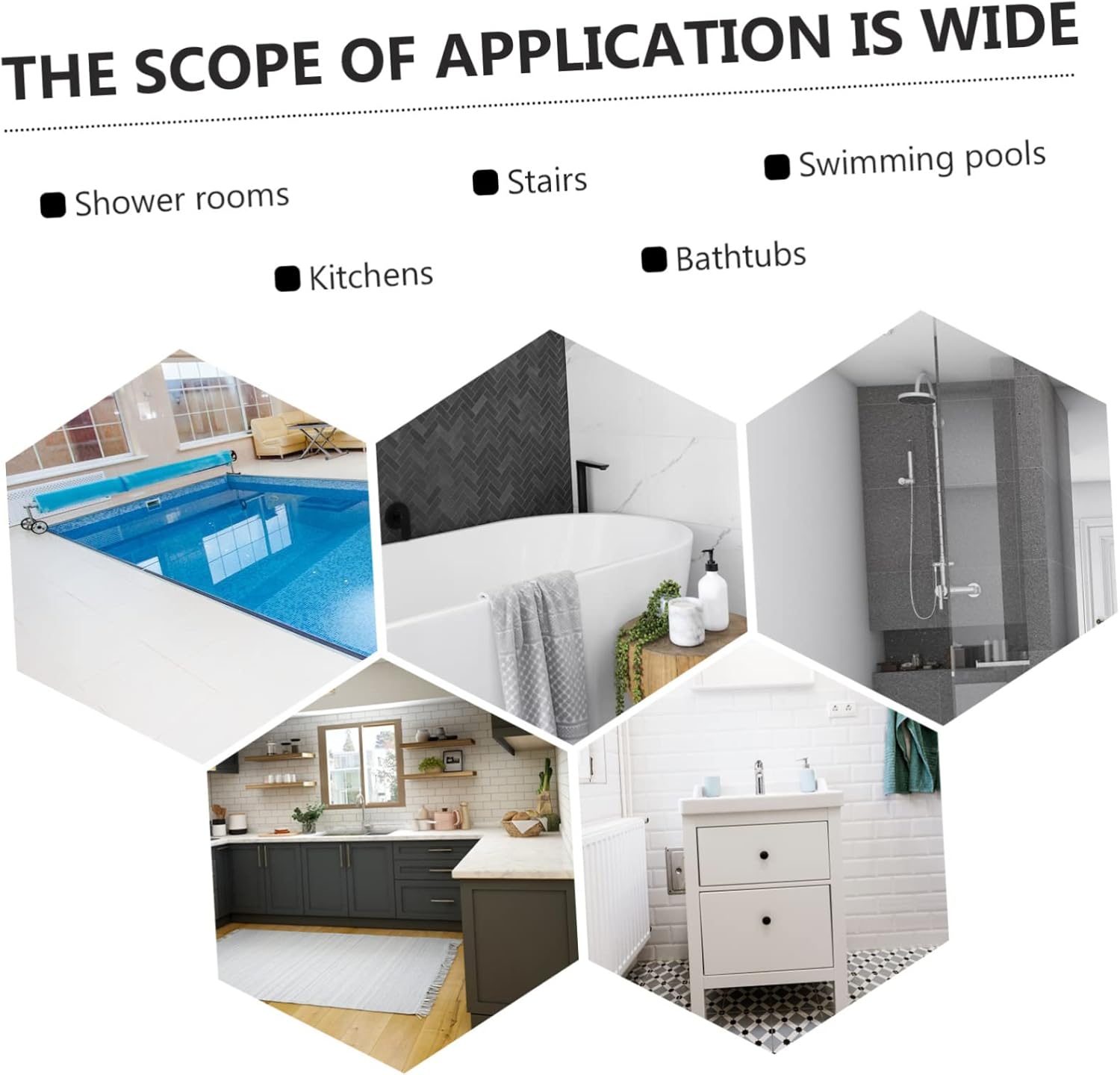 WOONEKY Non-Slip Bathtub Stickers 20 Sheets Easy Install