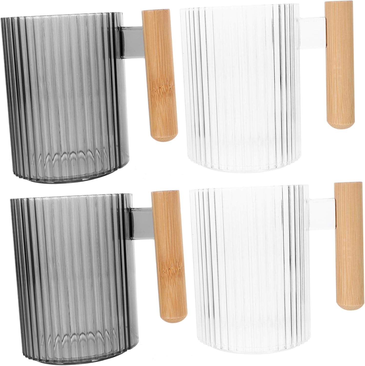 LIFKOME 4Pcs Reusable Toothbrush Holder Cup for Bathroom and Travel