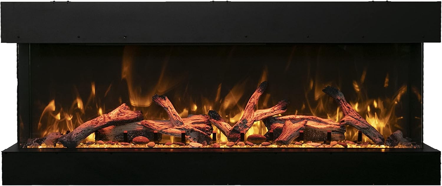 Amantii 50 3-Sided Electric Fireplace with Remote and 8H Timer
