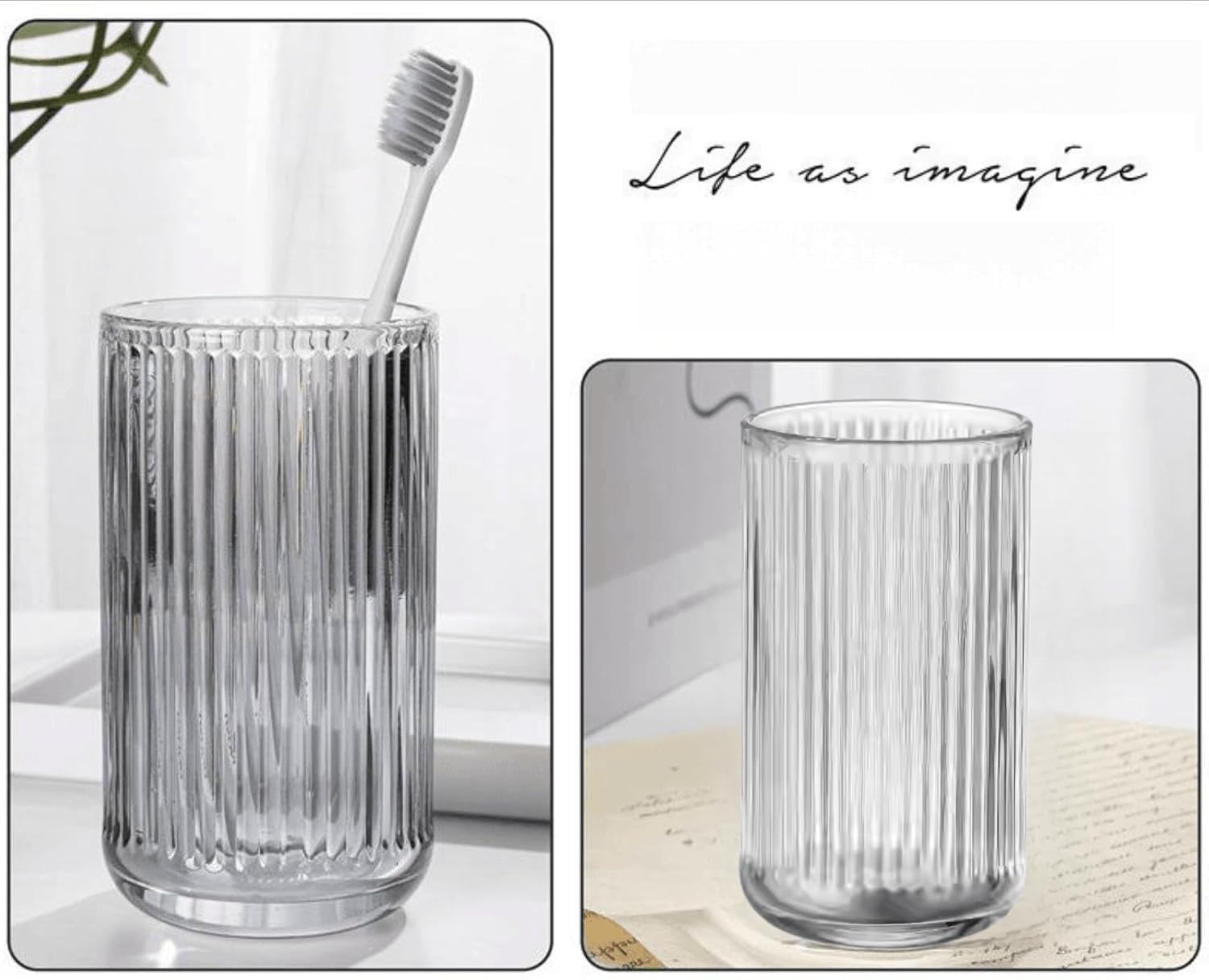Versatile Toothbrush Cup Holder 2pcs