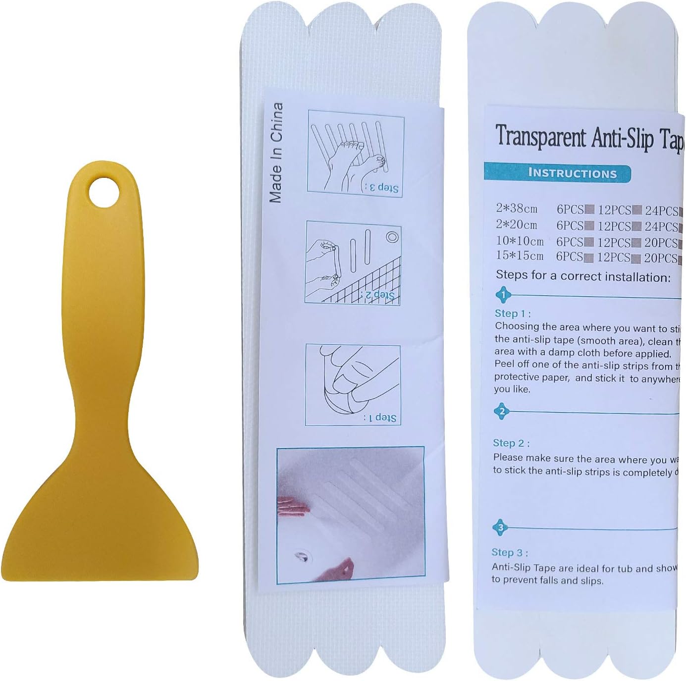 BSTYZYF Non Slip Stickers 24PCS for Safety in Bath and Kitchen