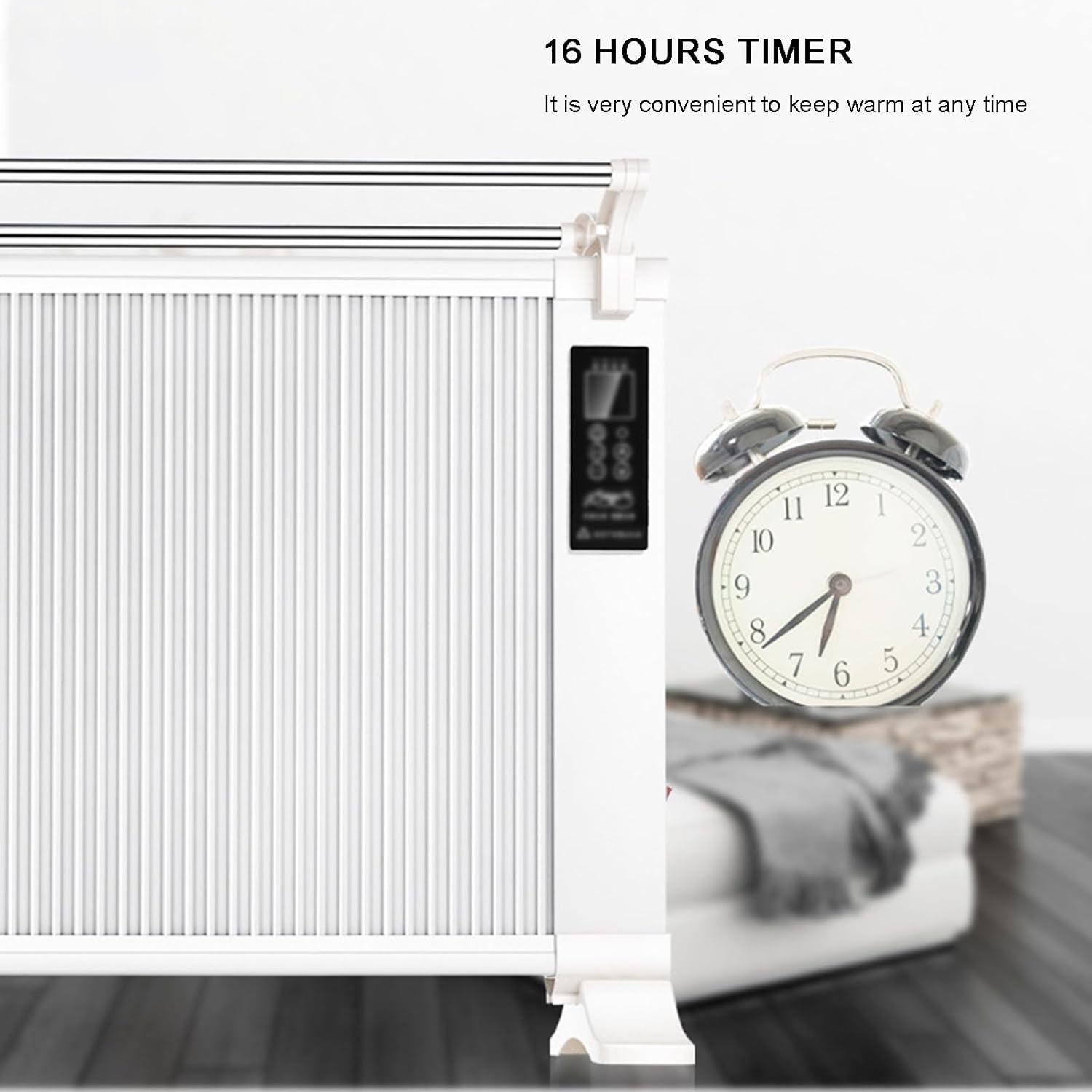 Wall Mounted Space Heater with Carbon Fiber and Auto Shutoff