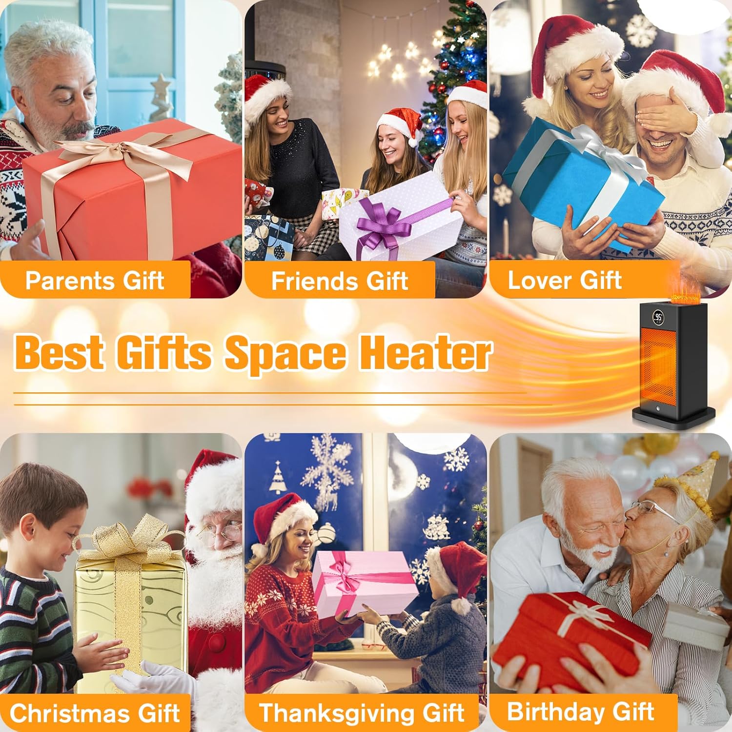 Verminget 1500W PTC Space Heater with Humidifier and 3D Flame Effect