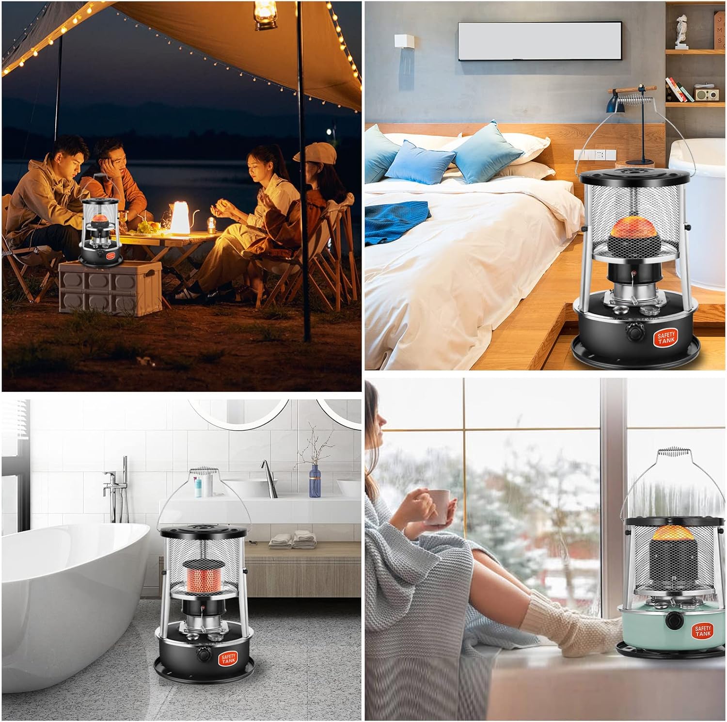 PBFHRV Kerosene Stove Heater - Portable Non Electric 16 Hour Burn Time