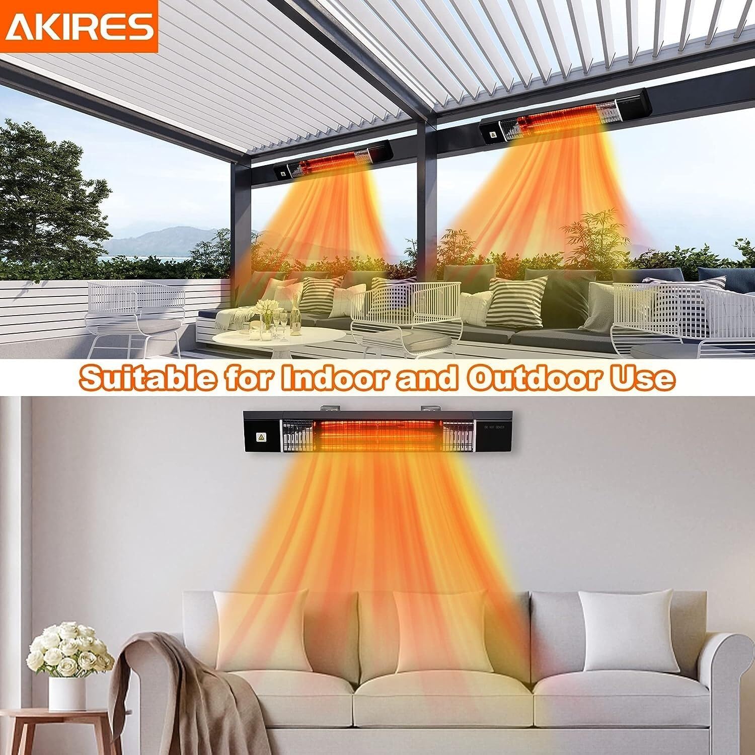 CLEIPENG Outdoor Electric Space Heater with Remote Control