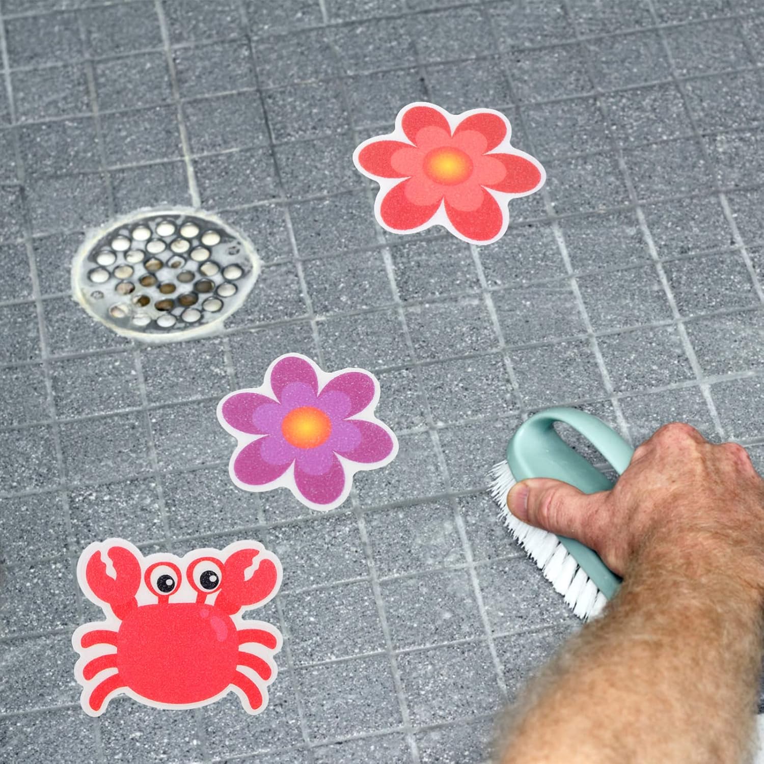 1Set Life Non Slip Bathroom Sticker Decals for Bathtub with Scraper