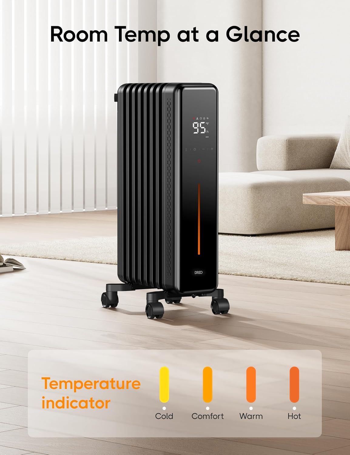 Dreo Oil Filled Radiator Heater with Remote 1500W