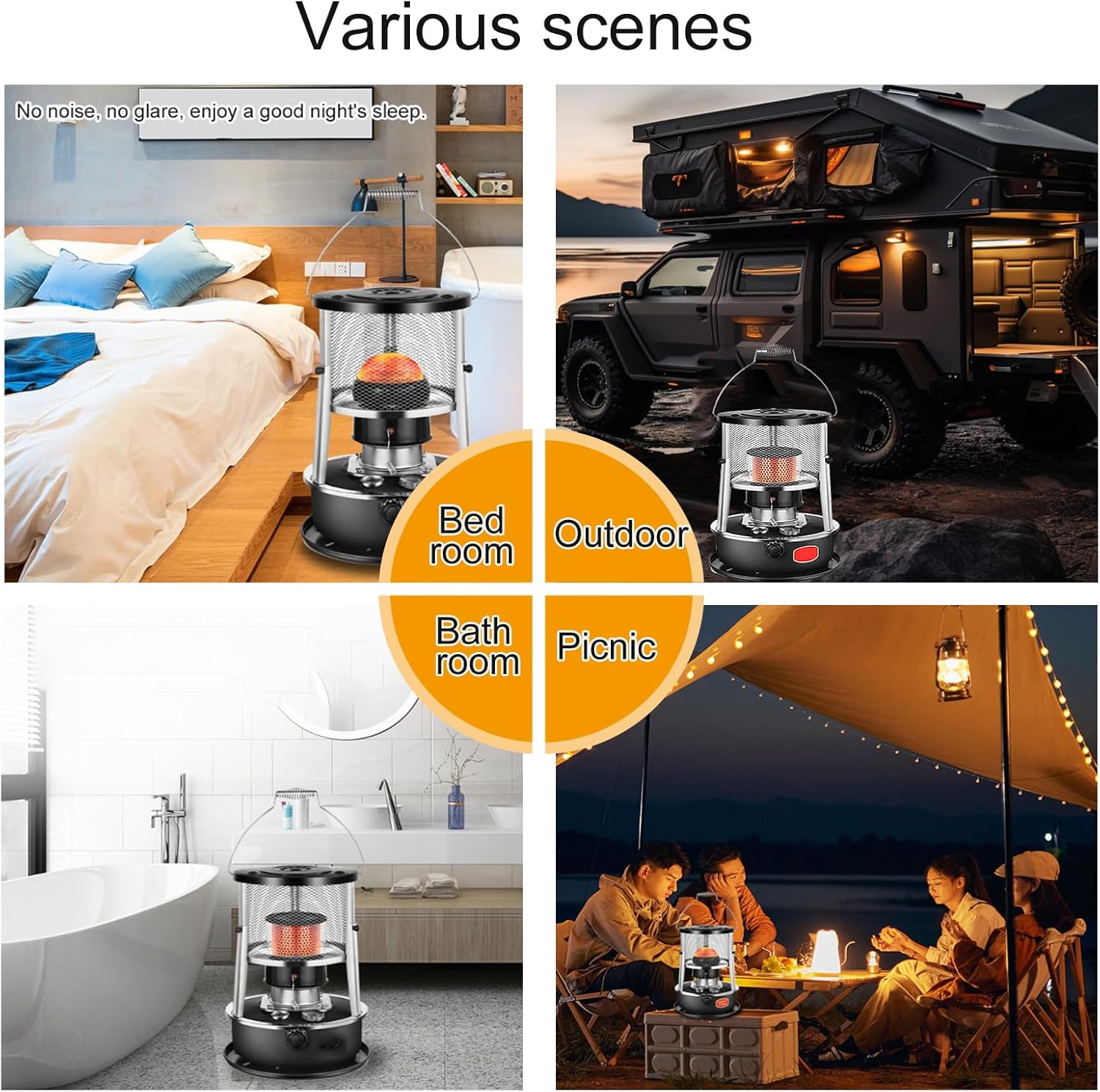 SUZEPER Kerosene Heater 2-in-1 Portable Indoor Outdoor Heater