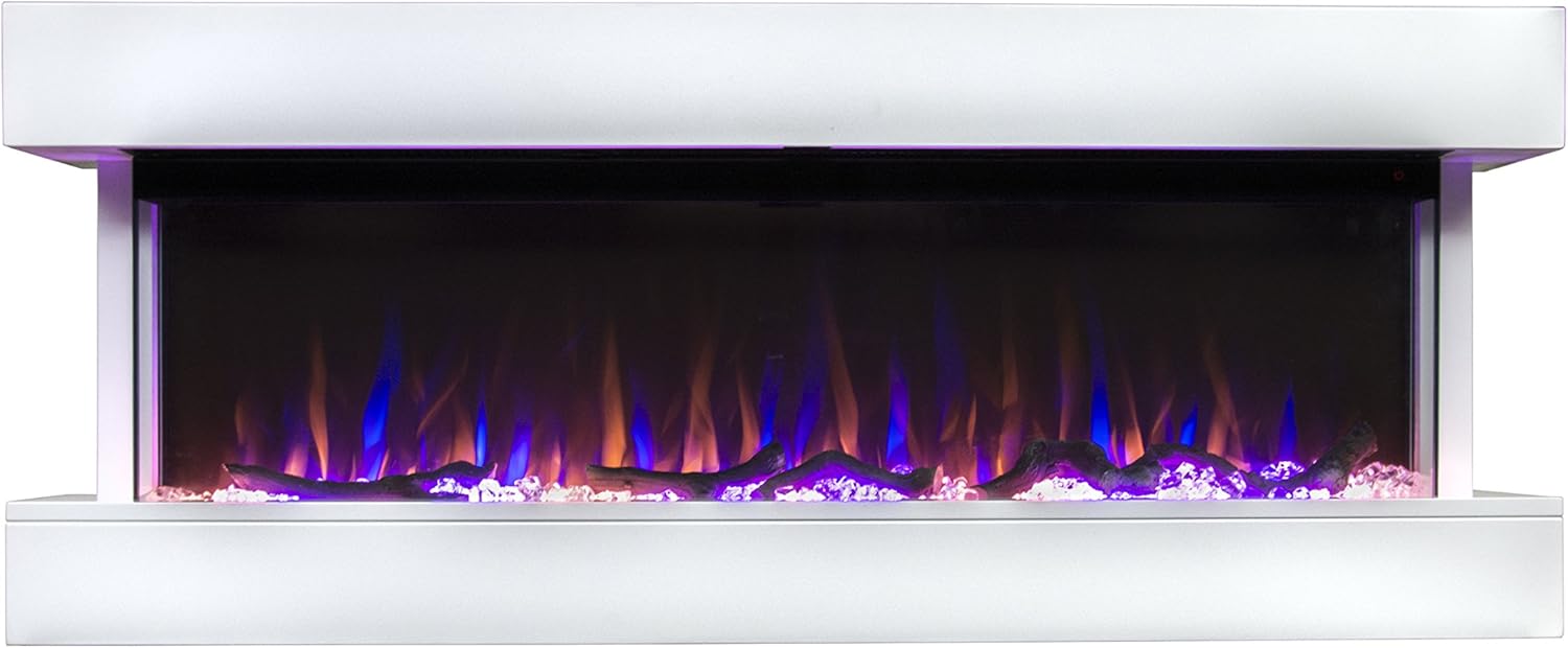 Touchstone Chesmont Smart Electric Fireplace - 50 Wide White Mantle AlexaWiFi Enabled