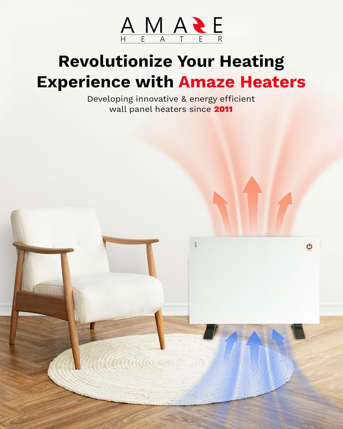 Amaze Heaters Classic Convection Panel - 450900W Dual Heat Settings