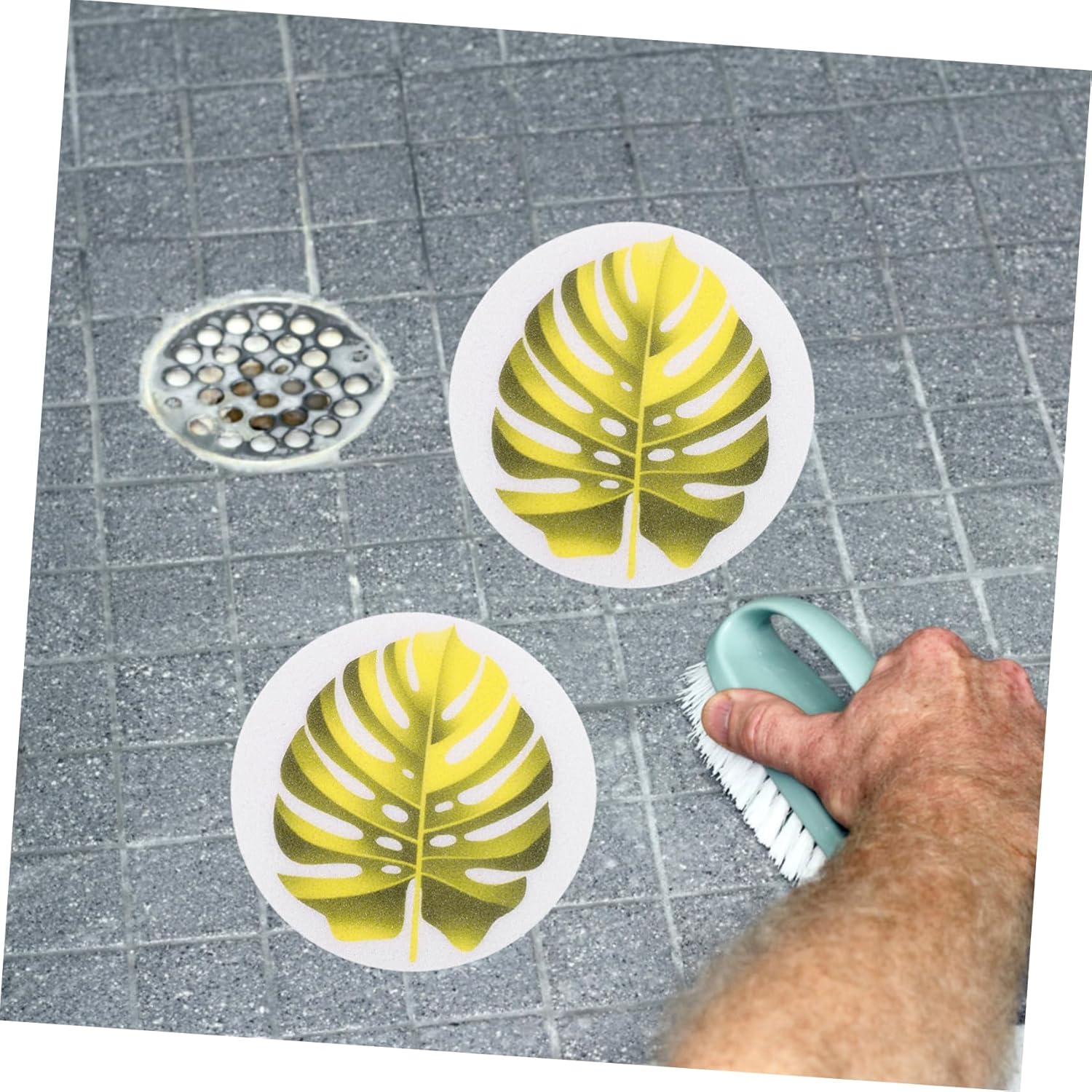 SOPOTUTU Leaf Shape Non-Slip Bathtub Stickers