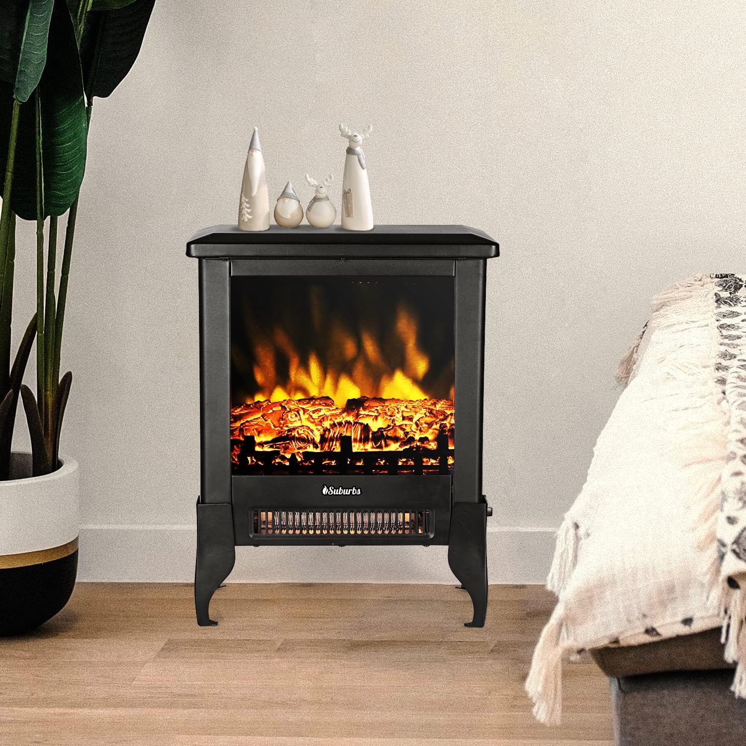 TURBRO Suburbs TS17 Compact Electric Fireplace Stove 1