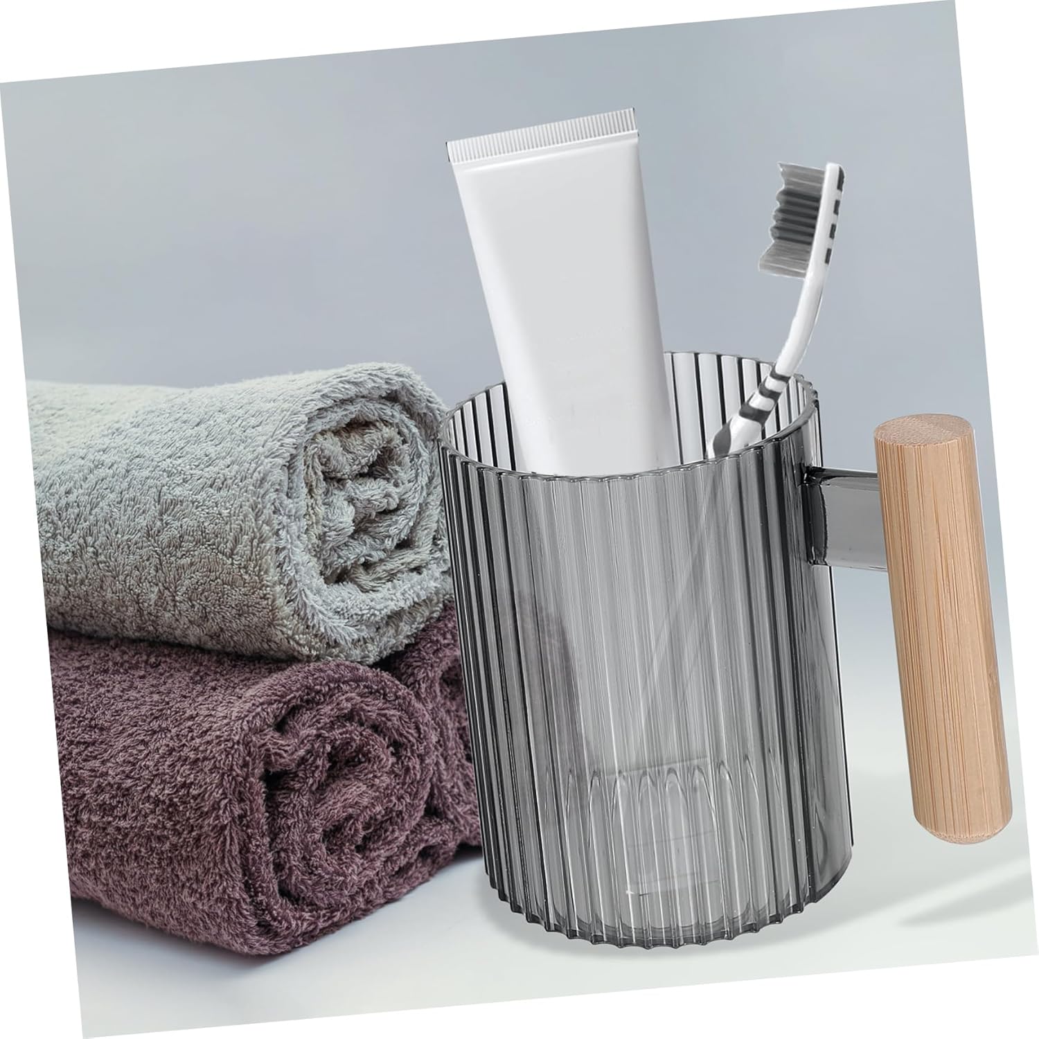 LIFKOME 4Pcs Reusable Toothbrush Holder Cup for Bathroom and Travel