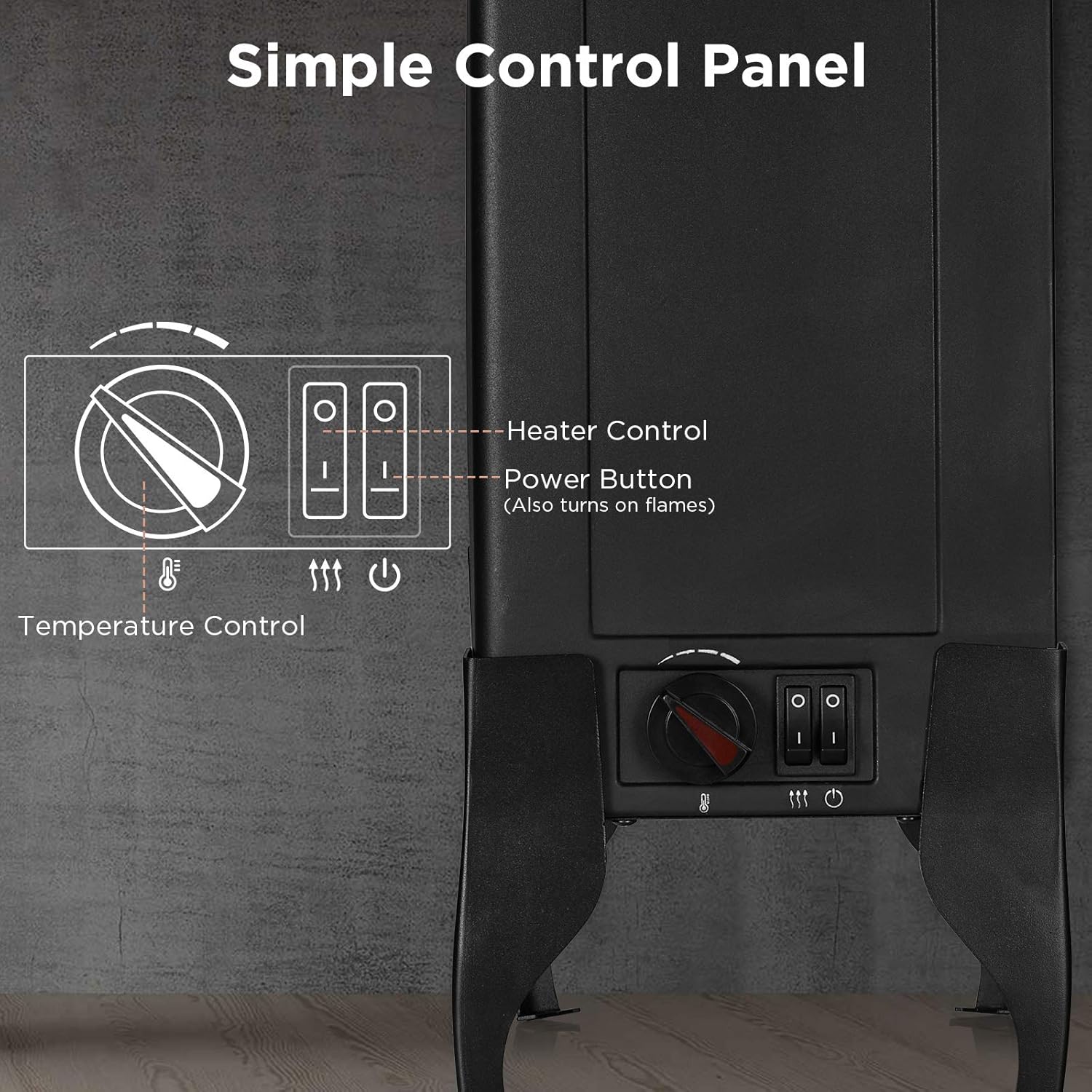 TURBRO Suburbs TS17 Compact Electric Fireplace Stove 1