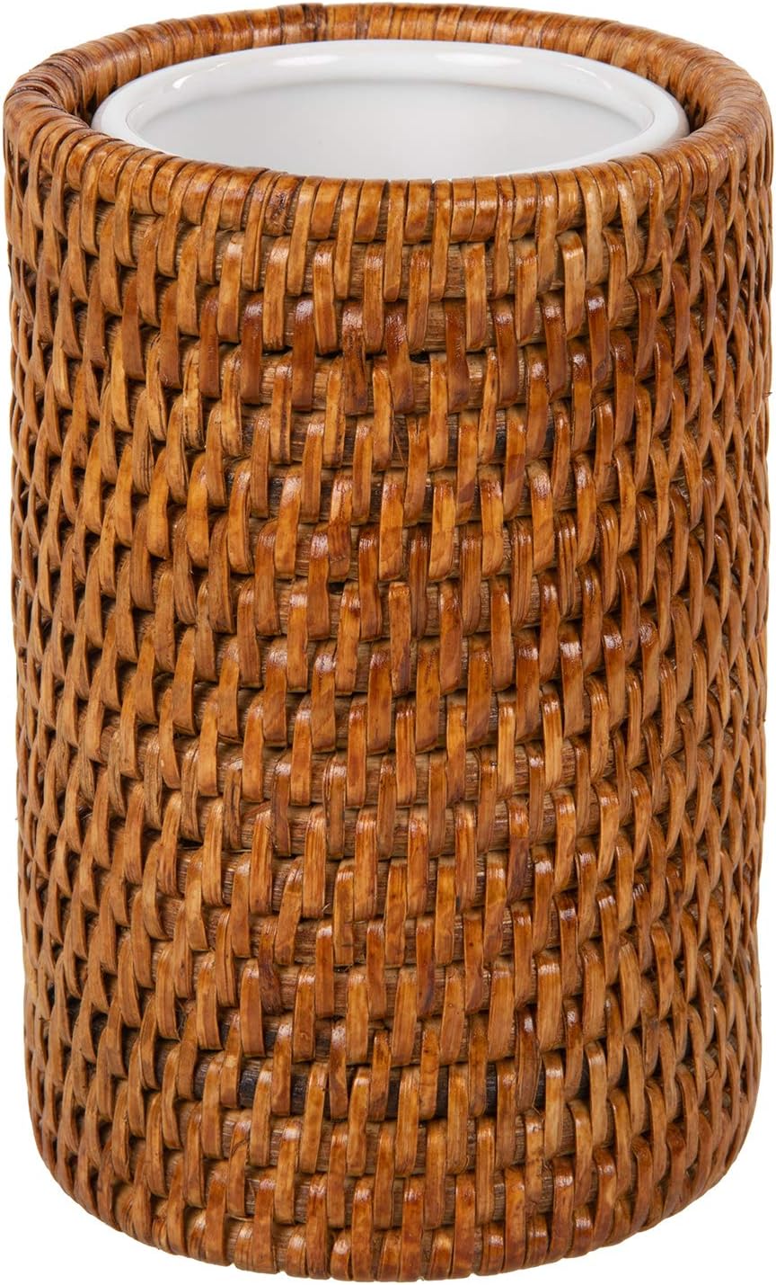 Kouboo La Jolla Rattan Toothbrush Holder Honey-Brown