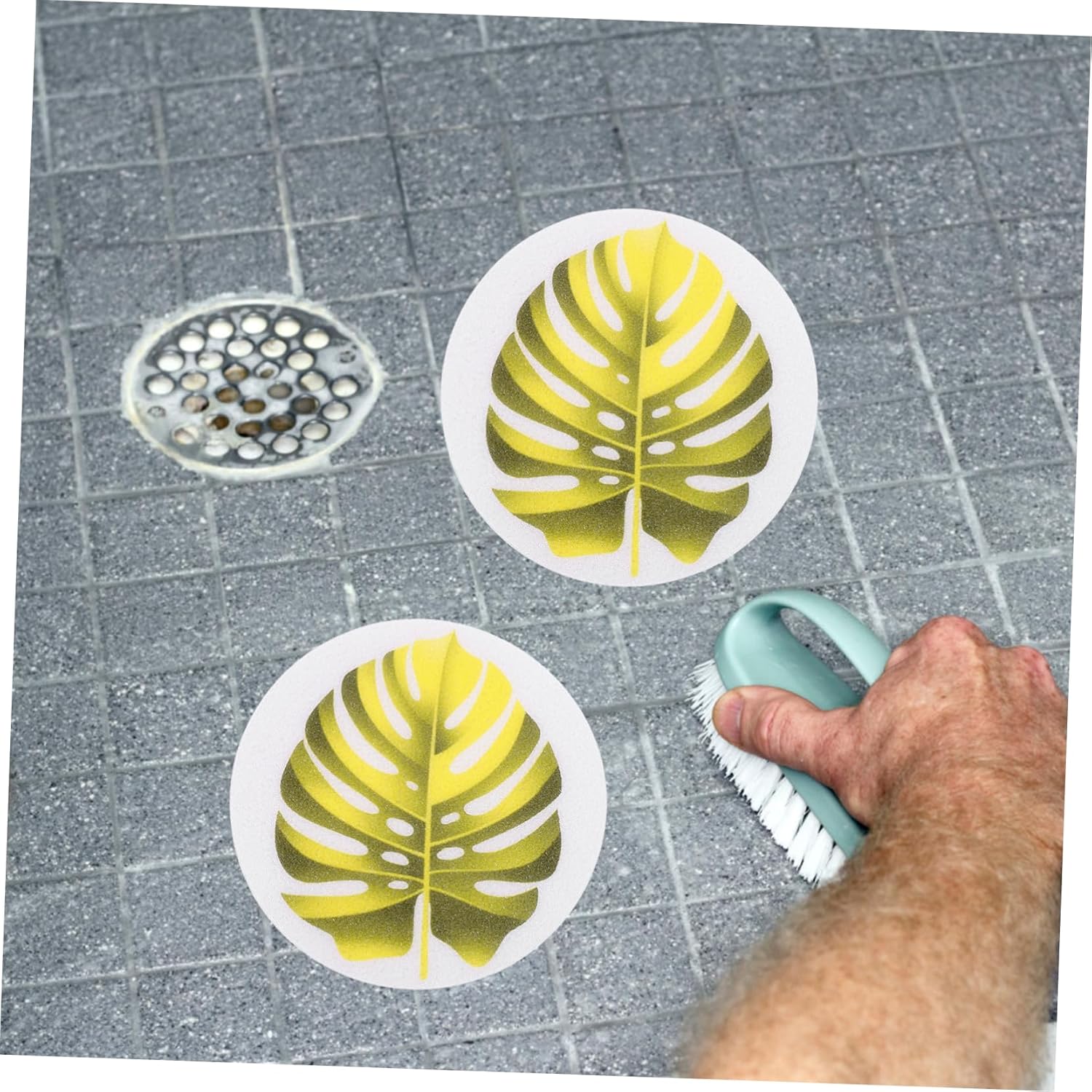 HAKIDZEL 1 Set Non-Slip Bathtub Decals Beige Yellow