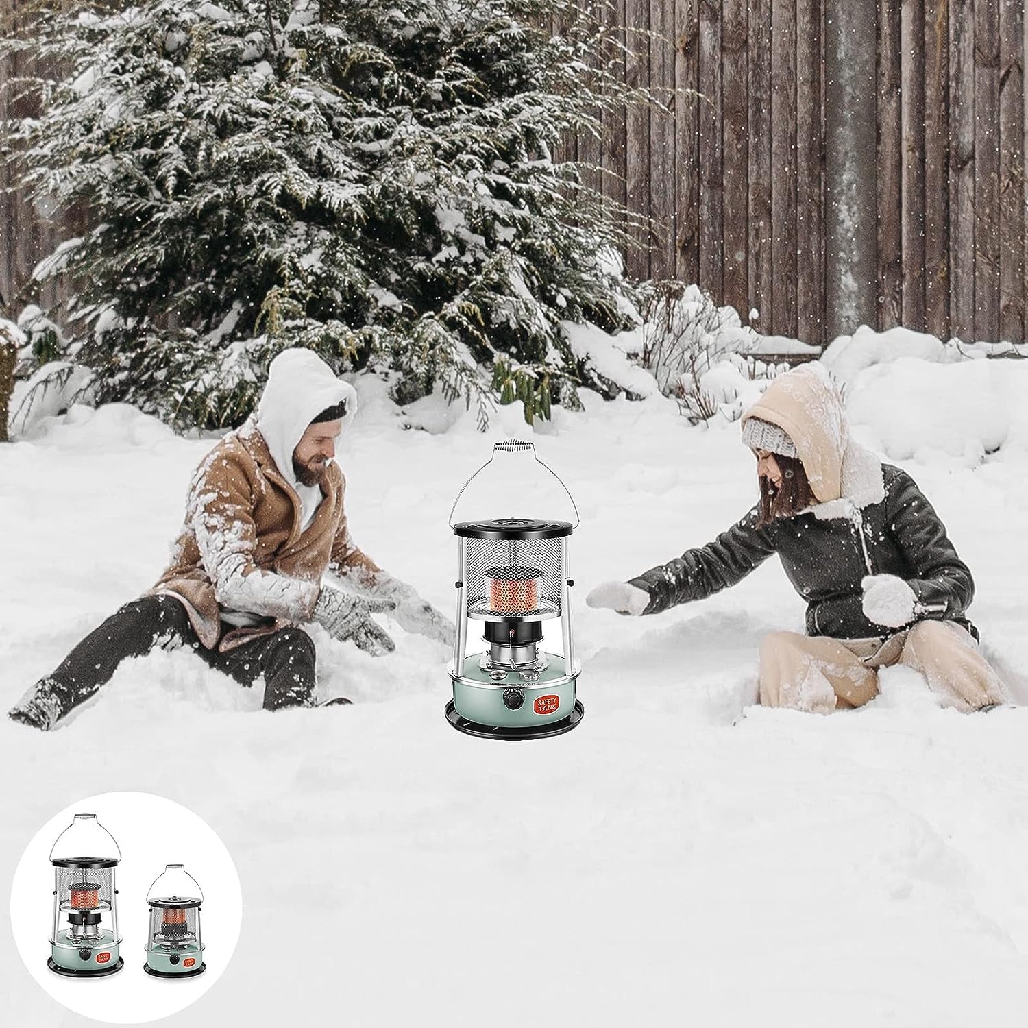 Adjustable Kerosene Stove Heater with Glass Chimney