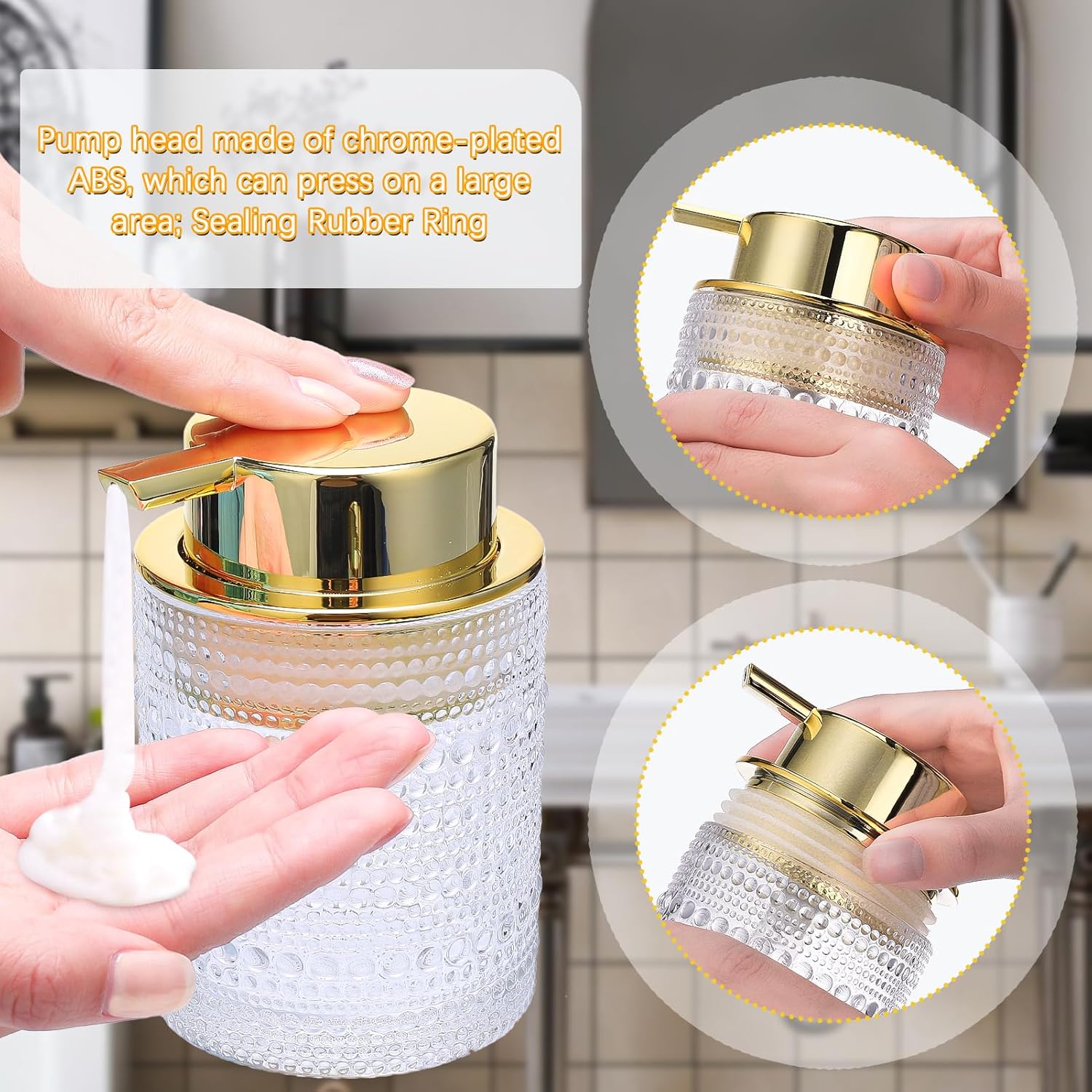 Nafhone Clear Glass Bathroom Accessory Set 2 Pcs