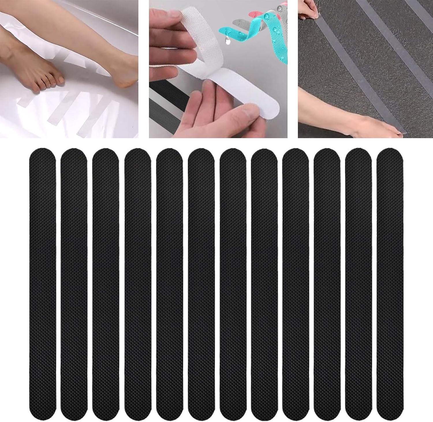 JISADER 12x Non-Slip Bathtub Stickers for Safe Traction