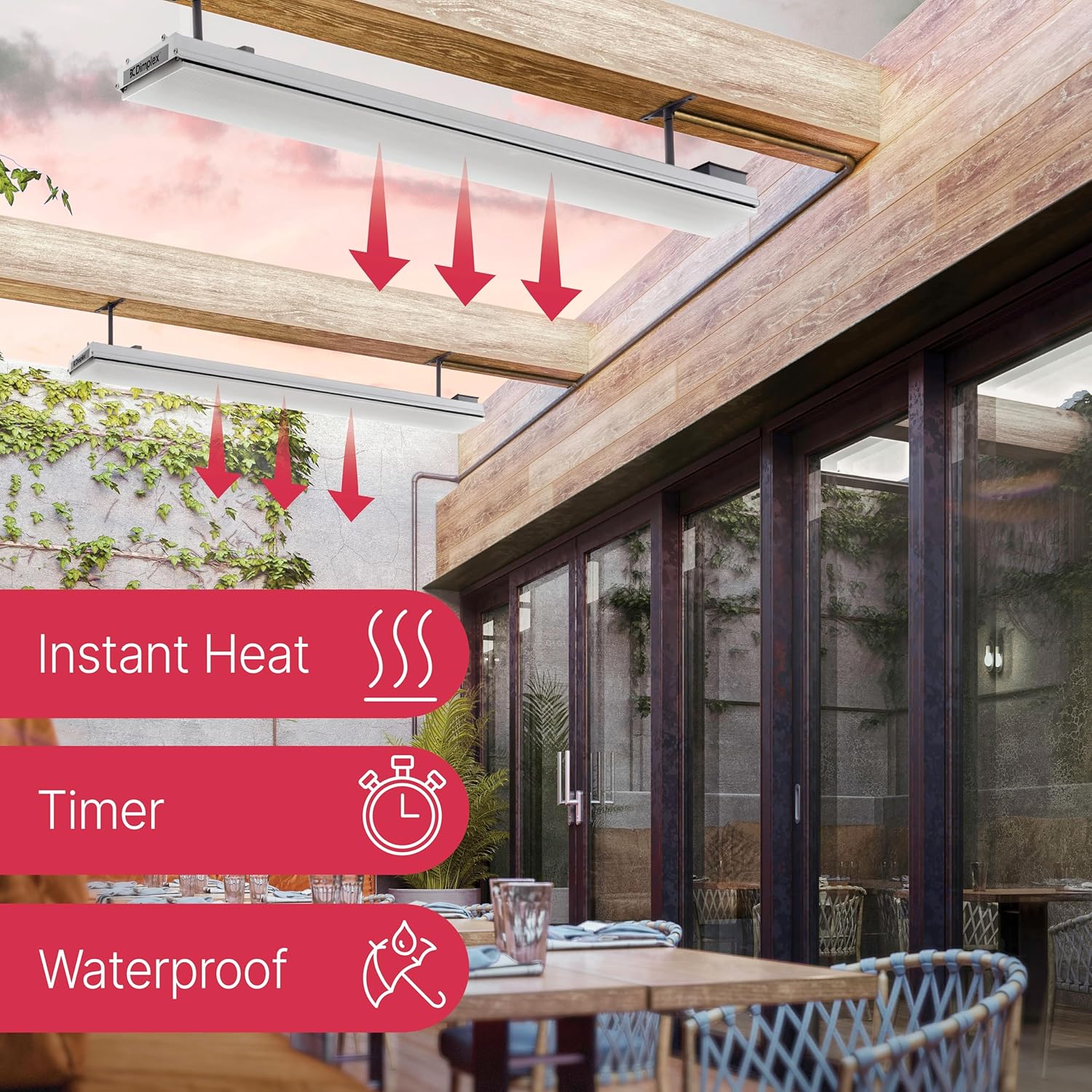 Dimplex DLW Series 3200W Electric Heater for Indoor and Outdoor