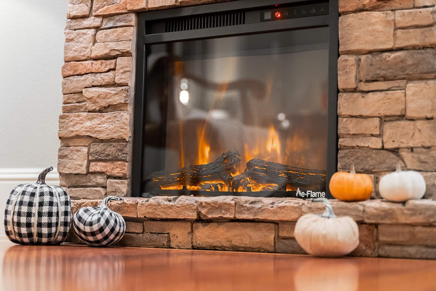 Kodiak LED Electric Fireplace Stove - Remote Control - 3D Log Fire