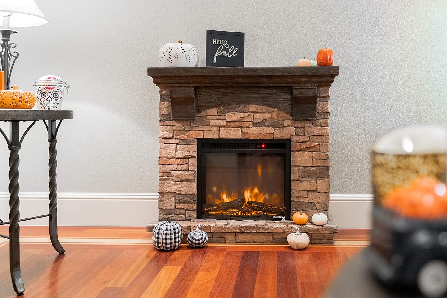 Kodiak LED Electric Fireplace Stove - Remote Control - 3D Log Fire